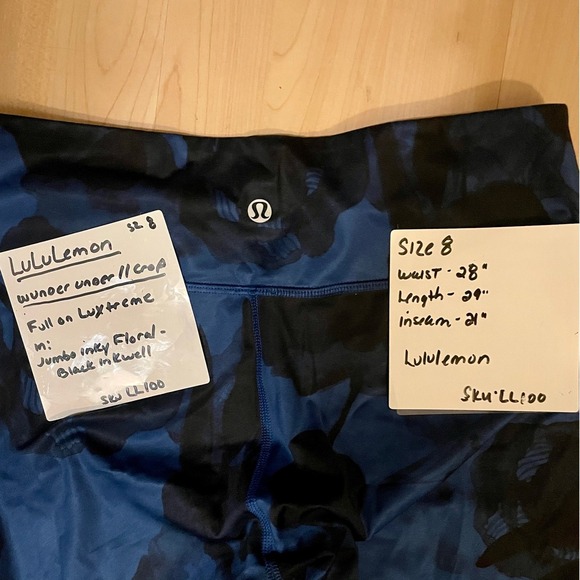 Lululemon Wunder Under 11 crop sz 8 - Picture 2 of 6